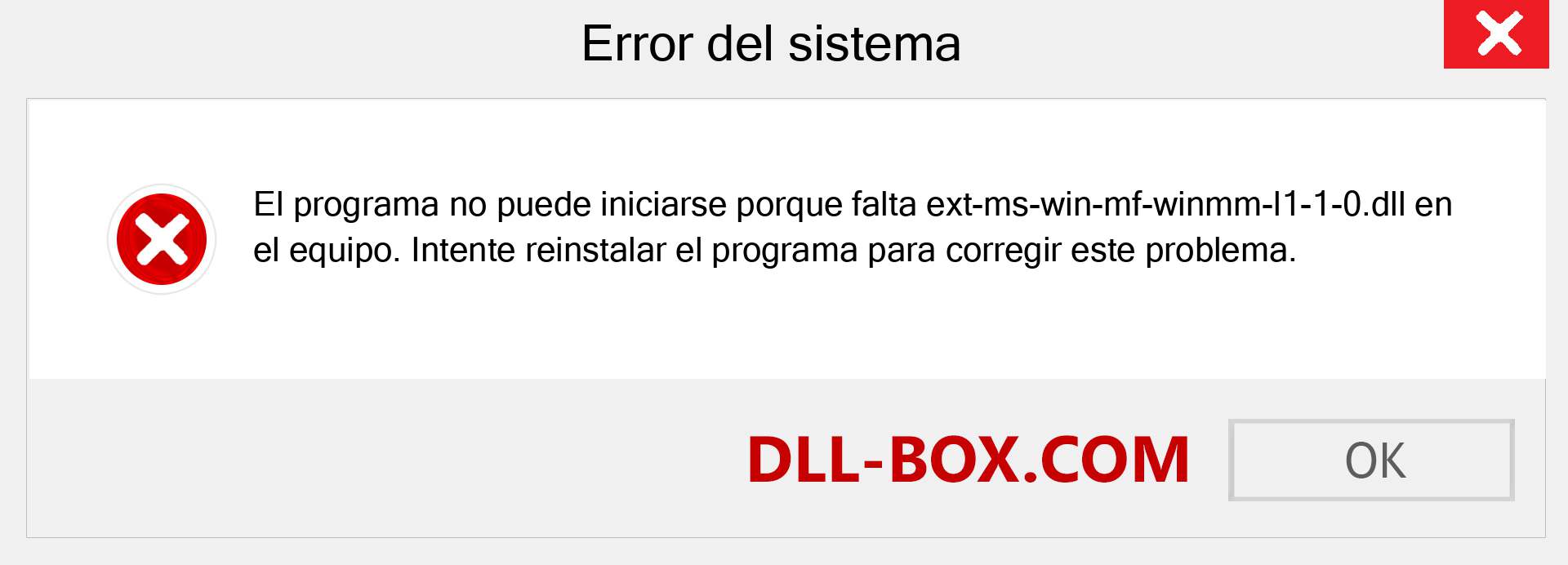 ¿Falta el archivo ext-ms-win-mf-winmm-l1-1-0.dll ?. Descargar para Windows 7, 8, 10 - Corregir ext-ms-win-mf-winmm-l1-1-0 dll Missing Error en Windows, fotos, imágenes