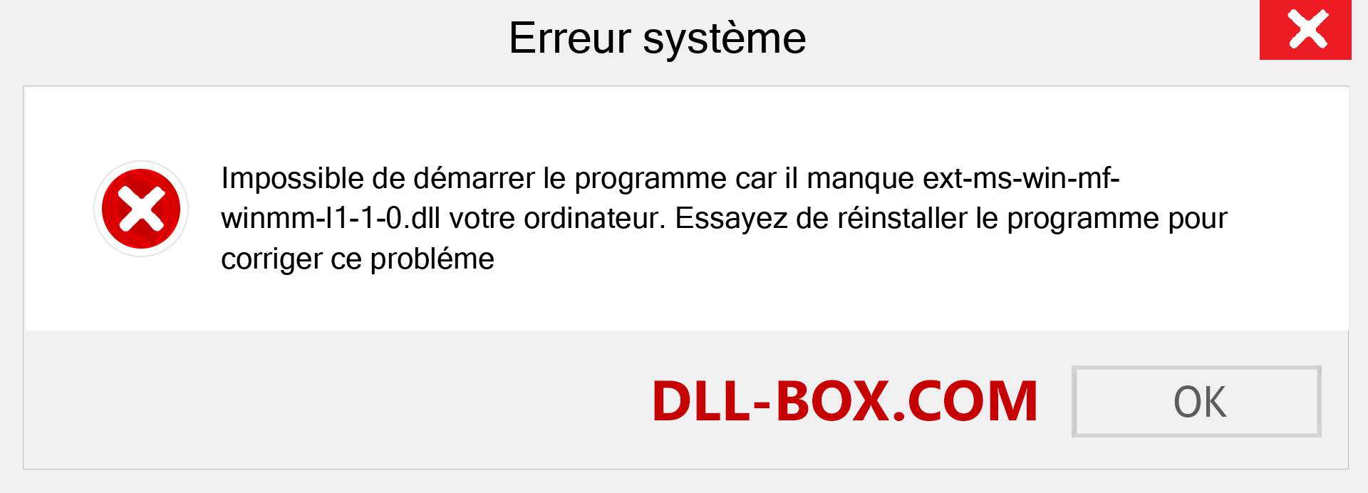 Le fichier ext-ms-win-mf-winmm-l1-1-0.dll est manquant ?. Télécharger pour Windows 7, 8, 10 - Correction de l'erreur manquante ext-ms-win-mf-winmm-l1-1-0 dll sur Windows, photos, images